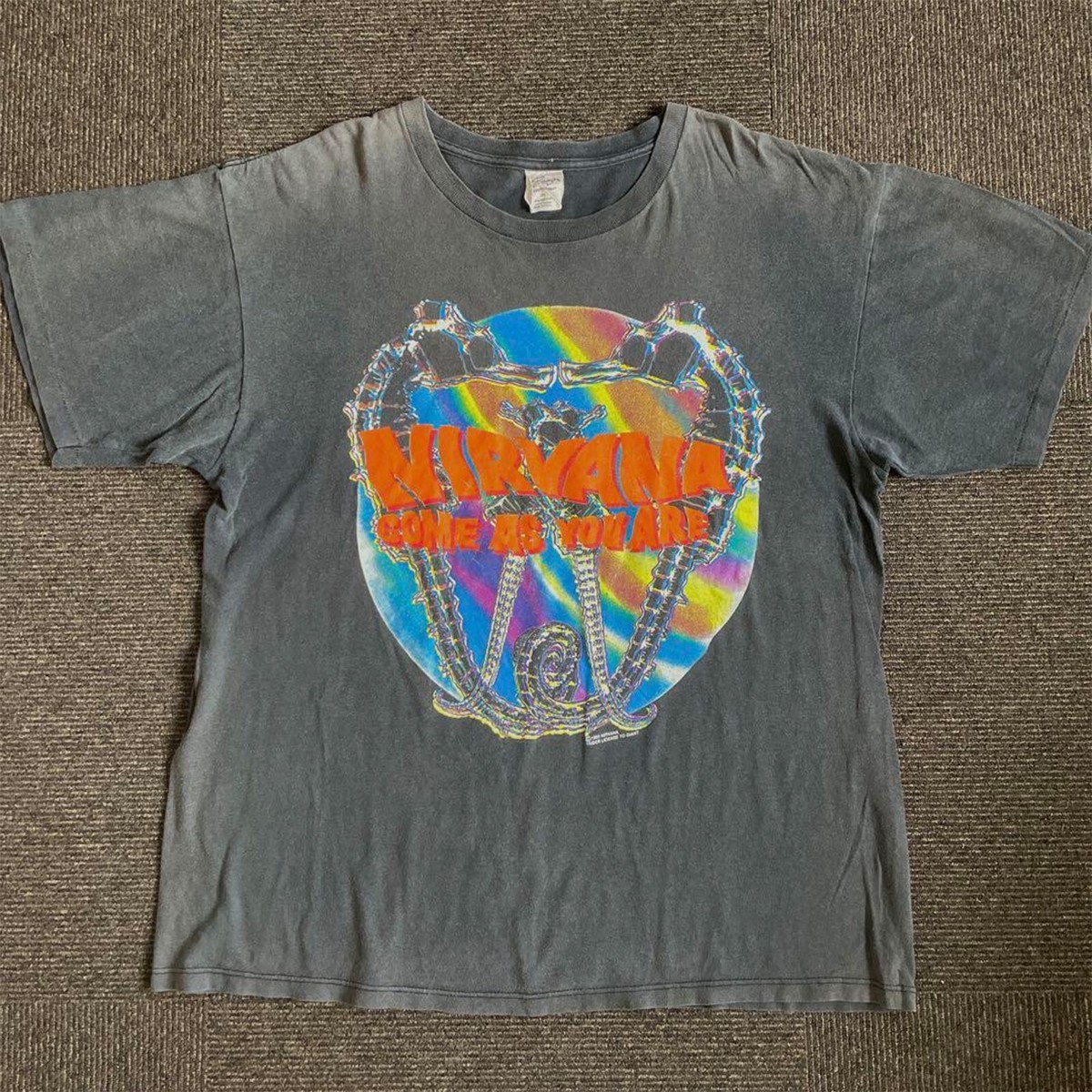 NIRVANA COME AS YOU ARE 90s Vintage Rock Band T-shirt Black NIRVANA COME AS YOU ARE 90s Vintage Rock Band T-shirt Black