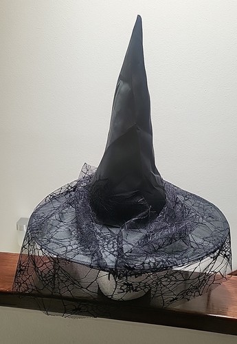 Halloween Witch Hat Gauze Wizard Witch Witch Hats Dress Hat Cosplay Caps Props - Picture 5 of 5