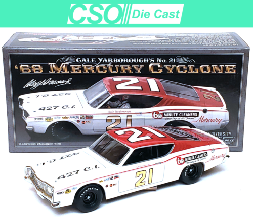 Cale Yarborough 1968 Mercury Cyclone University of Racing 1/24 Die Cast NEW - Picture 1 of 3