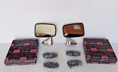 New Pair of Side Mirrors Reproduction of Original Mirror MGB 1974-80 Made UK Tex