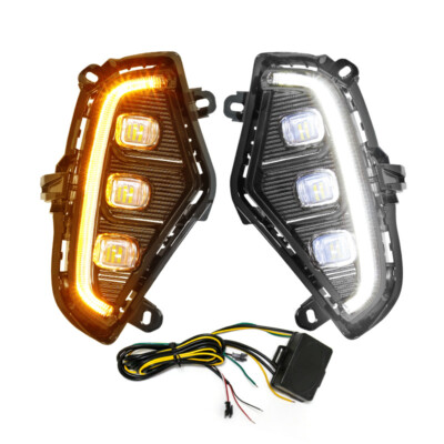 For 2019-2025 Toyota RAV4 LED Fog Lights w/ Turn Signal DRL Driving Lamps LH RH