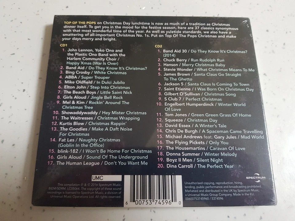 Top of the Pops Christmas   - 2 x CD  - New & Sealed - Image 3 of 3