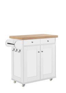 Suffolk White Painted Free Standing Kitchen Island Butchers