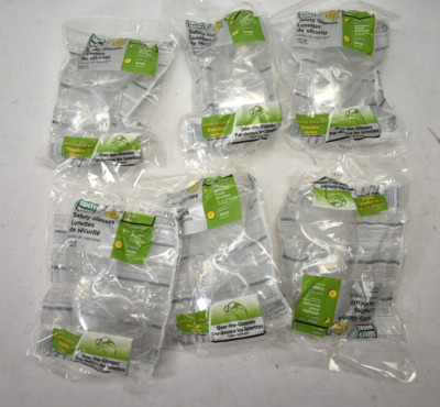 Lot of 6 Safety Works Safety Glasses Clear Vision Lens For Power Tool Use