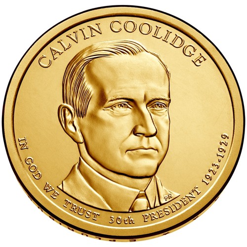 2014 P Calvin Coolidge Presidential Dollar From Mint Roll - Picture 3 of 5