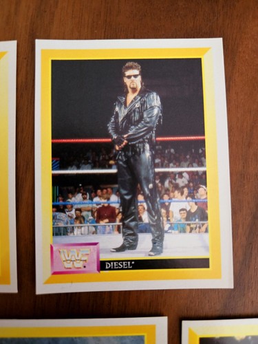 Rare Diesel Kevin Nash ROOKIE Sticker Set 1993 WWF Merlin Wrestling x 8 Stickers - Picture 4 of 6
