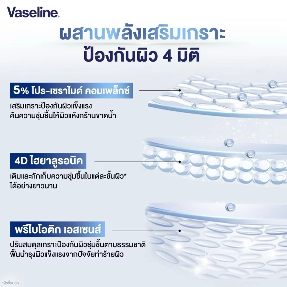 Vaseline Pro Derma Crema Corporal Ultra Hidratante 360g Barrera 4D Reparación Piel Seca Foto 4 de 4