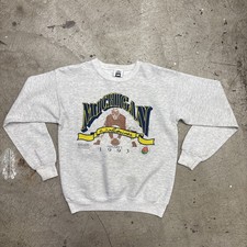   VTG 1993 Michigan Wolverines Gray Rose Bowl Sweater Size Large 20.5x25