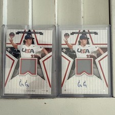 (2) 2025 Panini Stars and Stripes Signature Materials Gabe Gaeckle (AU, MEM, RC)