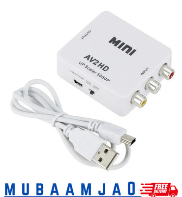 AV to HDMI Adapter Converter Full HD 1080P Video Audio TV 3 RCA HDMI