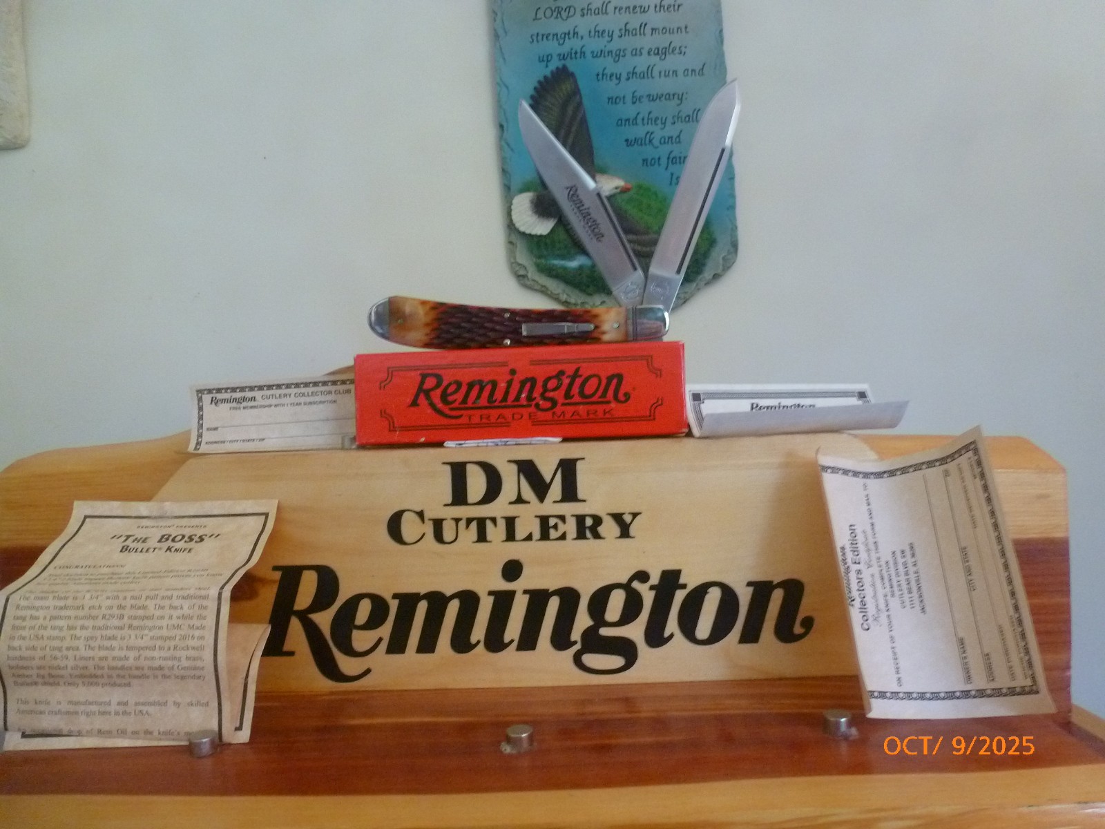 Remington 2016 “The Boss” Bullet Knife R293B Trapper MIB With All Paperwork