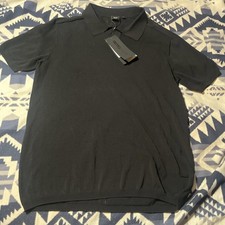 AlphaTauri 3D knit Polo Shirt M black alpha tauri sample? new with tags