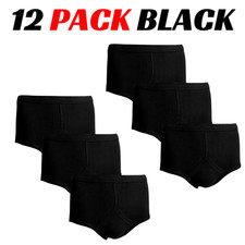 6 Pairs Men's Y-Fronts Underpants, 100% Pure Cotton Underwear, M L XL XXL