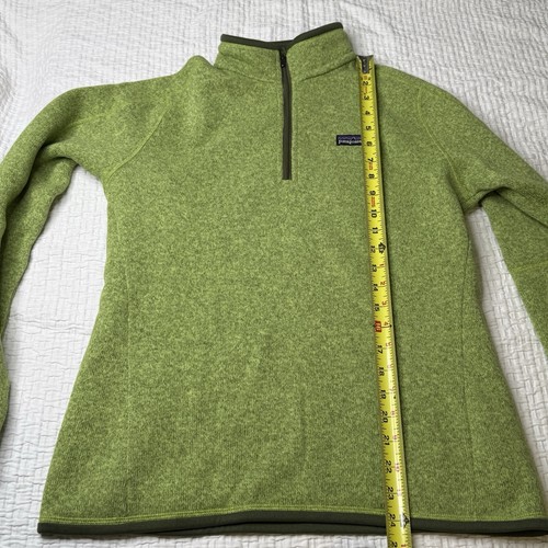 Patagonia Women's Better Sweater 1/4 Zip Pullover Lime Lemon Green Sz M NWT - Picture 13 of 15