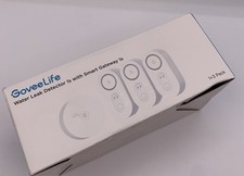 GoveeLife Water Leak Detector 1s W/ Smart Gateway 1s White Wireless 1 3 Pack