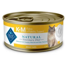 Blue Buffalo Natural Veterinary Diet K+M Wet Cat Food, Kidney + Mobility Sup...