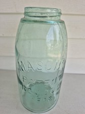 VINTAGE BLUE MASON JAR PATENTED NOV 30 1858 2 QUARTS