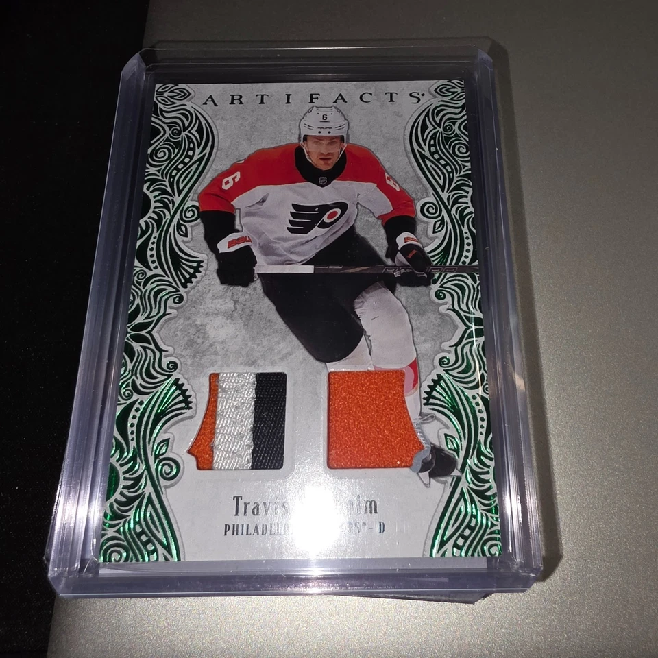 2025-26 ARTIFACTS HOCKEY "EMERALD MATERIAL" #72 TRAVIS SANHEIM 12/65 - FLYERS - Image 3 of 4