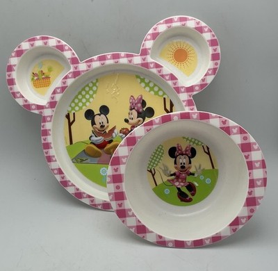 Disney, Learning Curve, First Years, Toddler Mickey & Minnie Dish Bowl 2010