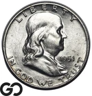 1951-D Franklin Half Dollar, Choice Unc+