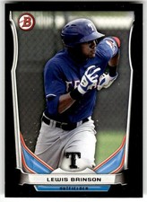 2014 Bowman Draft #TP-53 Lewis Brinson Top Prospects Black Texas Rangers