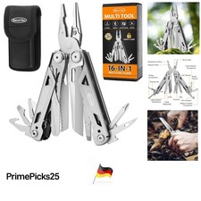 Multitool 16 Teile Edelstahl Taschenmesser Zangenset Camping Wandern Outdoor