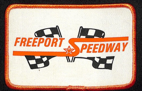 Freeport Speedway Embroidered Border Patch w/ Checkered Flag 2 3/4" x 4 1/4"