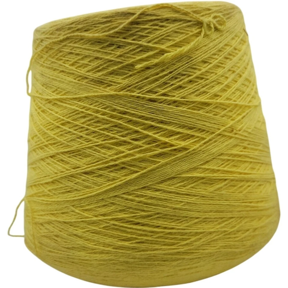 Hilo de cono amarillo vintage para tejer, tejer, ganchillo, artesanía Foto 3 de 4