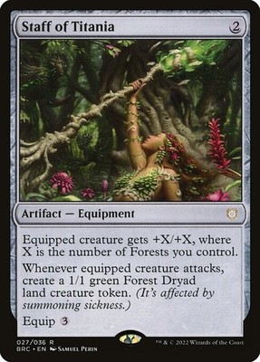 Magic/MTG Staff of Titania (V.1) XBRC-27 Rare Deutsch NM
