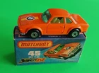 1978 Matchbox Superfast No. 45 BMW CSL Orange Lesney England Original Box