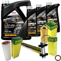 Mann Inspektionspaket 8L Mannol Longlife 5W-30 FüR BMW E46 330D 330 Cd