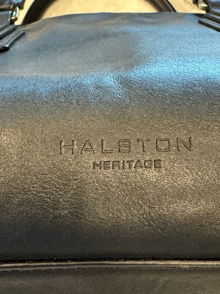 Cartera de cuero negra Halston Heritage Foto 2 de 4