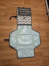 Skip Hop Pronto Baby Changing Pad Gray White Chevron Stripe Foldable Fabric