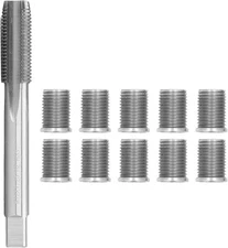 Spark Plug Thread Repair Kit with M10x1.25 Bolt and M12x1.25 Tap for... 