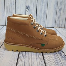 Kickers Kick Hi Nubuck Leather Ankle Unisex Tan UK 6 EU 39