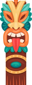 Tiki Totems Polynesian Culture Self Adhesive Vinyl Sticker