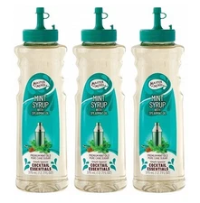 Master of Mixes Cocktail Essentials Simple Syrup Mint with Spearmint Oil 3 Pack