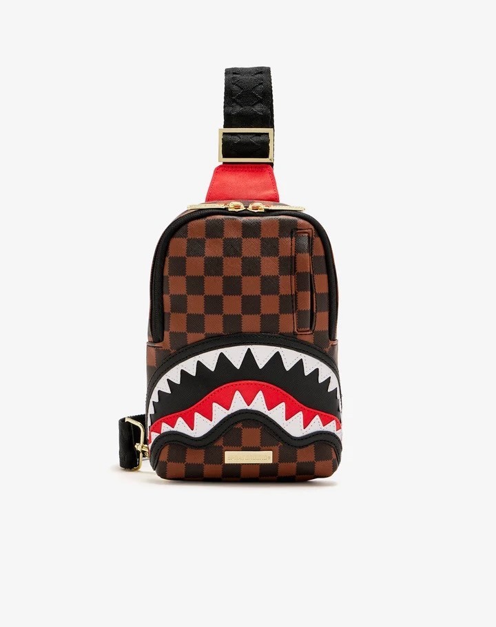 Sprayground SAWTOOTH SHARKS IN PARIS ONE-STRAP SLING Messenger Bag