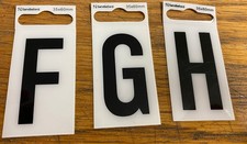 Strong Plastic White & Black House Letters 35x60mm Self Adhesive