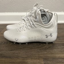 Under Armour UA Spotlight Lux MC 2.0 White/Grey Football Cleats Men's Size 9