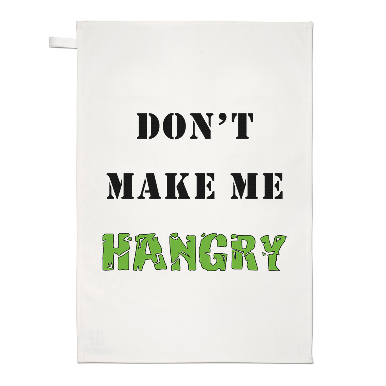 Don't Make Me Hangry Tea Towel Dish Cloth - Hungry Angry Food Funny