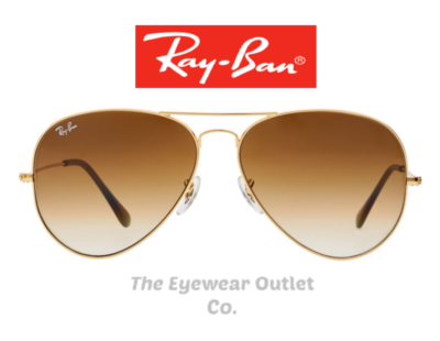 Model Display Ray-Ban RB3025 Aviator Brown Sunglasses Ray-Ban Aviator Gradient RB 3025 (004/51) RB3025  main image 4