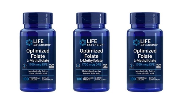 Life Extension Optimized Folate – 3 X100 Veg. Kapseln (42,62 EUR/100 G)-image