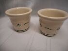 Longaberger Pottery Woven Traditions Votive Candle Holders Green - Set of 2
