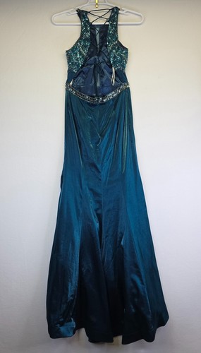 Envious Couture Prom Dress 14 Sequin Beaded Lace Up Whimigoth Maxi Gown READ - Picture 2 of 22