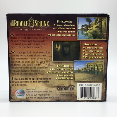 【中古】 Riddle of the Sphinx Jewel Case 輸入版 Riddle of the Sphinx: An Egyptian Adventure (PC, 2000) for sale