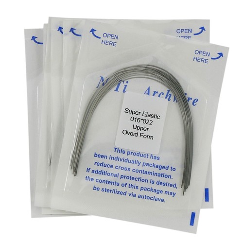 100 piezas de cables de arco de ortodoncia dental súper elásticos Niti rectangulares forma ovoide - Imagen 36 de 69