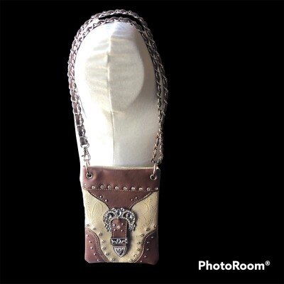 The Chic Bag Crossbody Purse Western Rhinestone Bling Adjustable Chain Strap