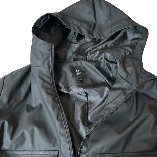 Art Class Black Hoodie Jacket Water Resistant Smal Recycled Polyester - Picture 2 of 7