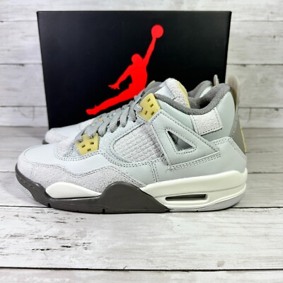 Nike Air Jordan 4 Retro SE Craft Photon Dust Gray DV2262-021 Youth Size 5Y NEW